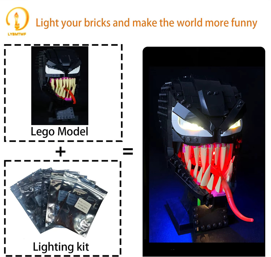 LYBMTWF LED-Beleuchtungsset für 76187, kompatibel mit Venom-Bausteinen-Modell - Bild 2