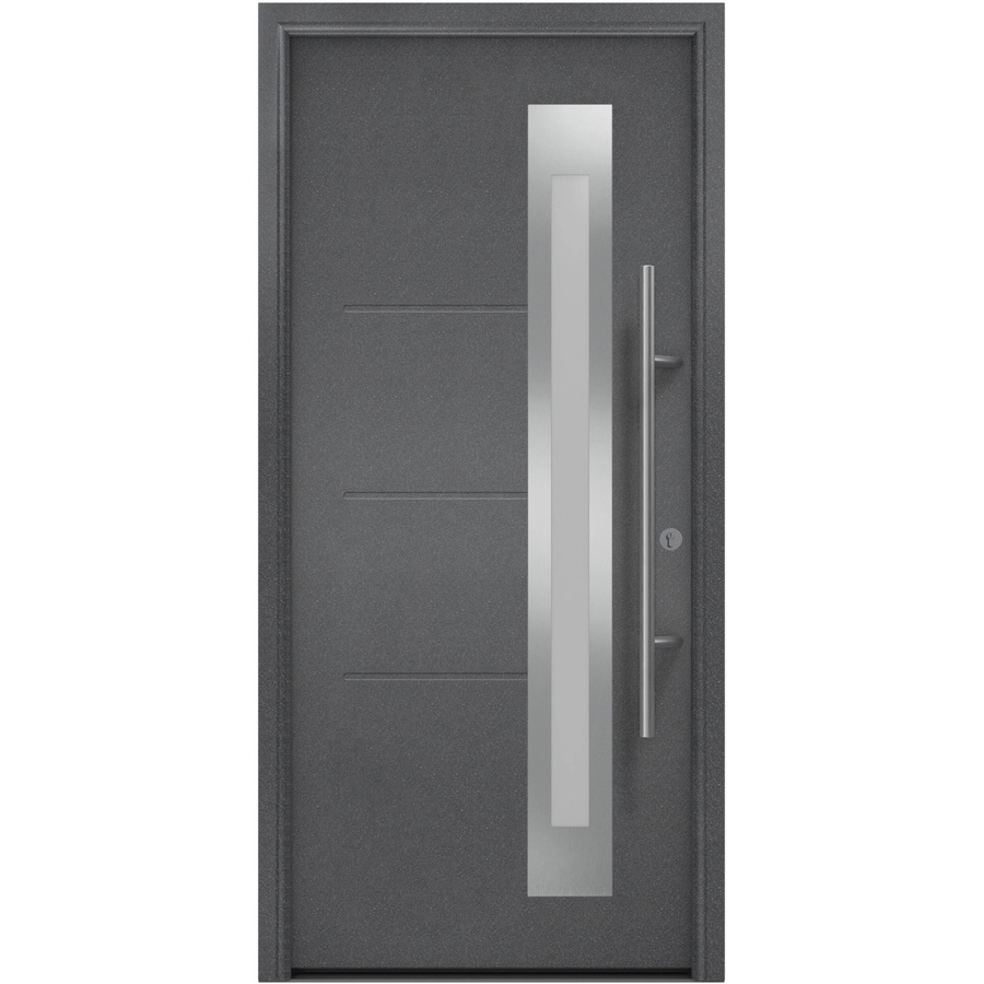 EcoStar Haustür Isopro Secur IPS 780S in Anthrazit-Met, DIN Rechts, B: 110 cm, H: 210 cm - Bild 2