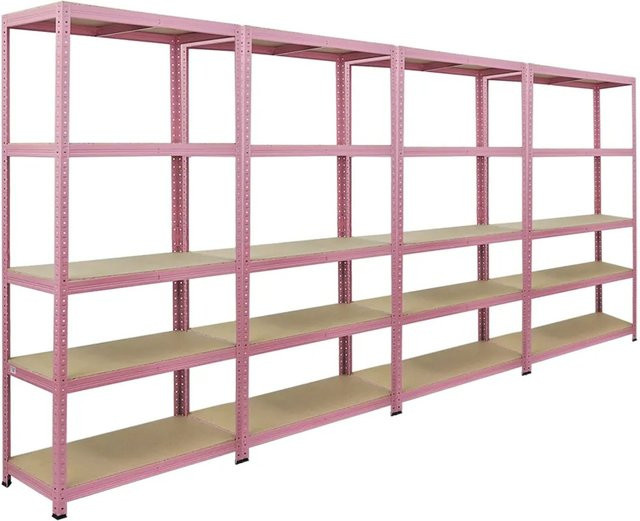 BERLINLODGE Wohnregal Pink Lady mit 5 Ebenen, Farbe: Pink, H x B x T: 180 x 90 x 40 cm - Bild 1