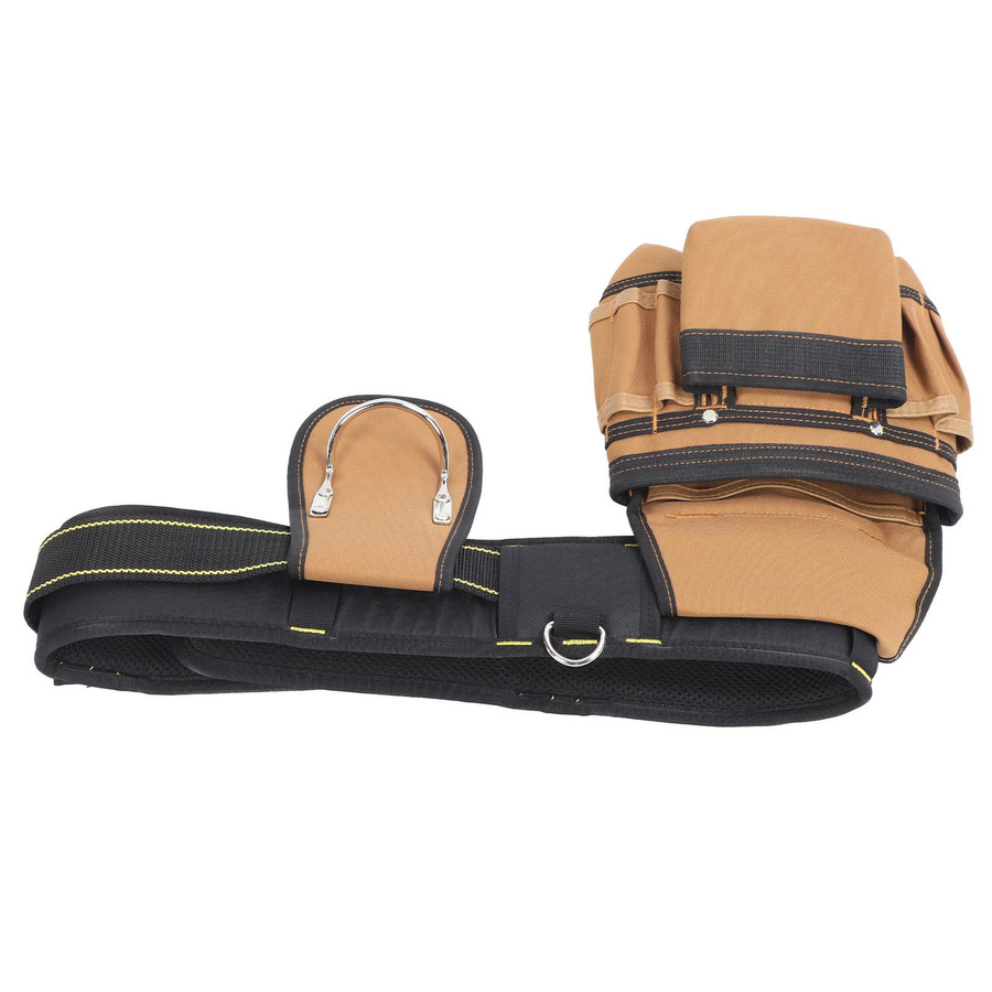 Werkzeuggürtel mit 12 Taschen und abnehmbarer Tasche, verstellbare Hüftwerkzeugtasche mit Hammerhalter und Schnellverschluss - Bild 5