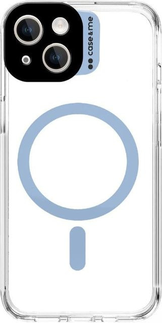 Case & Me Handyhülle für iPhone 15, 6,1 Zoll, Blau/Transparent - Bild 1