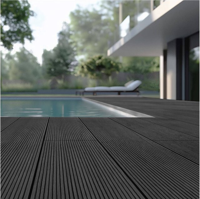 Home Deluxe WPC Terrassendielen Komplettset Samana Anthrazit 2 m² inklusive Unterkonstruktion - Bild 1