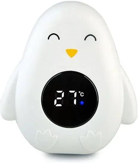 Binchi Digitaler Babybad Temperaturmesser mit LED-Anzeige, Schwimmendes Cartoon Temperaturtester in Weiß - Bild 1