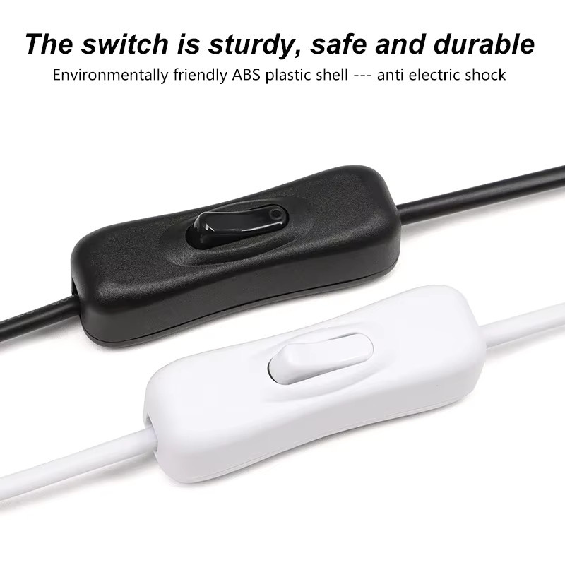 MJJC DC Ein/Aus-Schalter Set mit 5,5x2,1mm Stecker für LED-Streifen in Schwarz oder Weiß - Bild 2