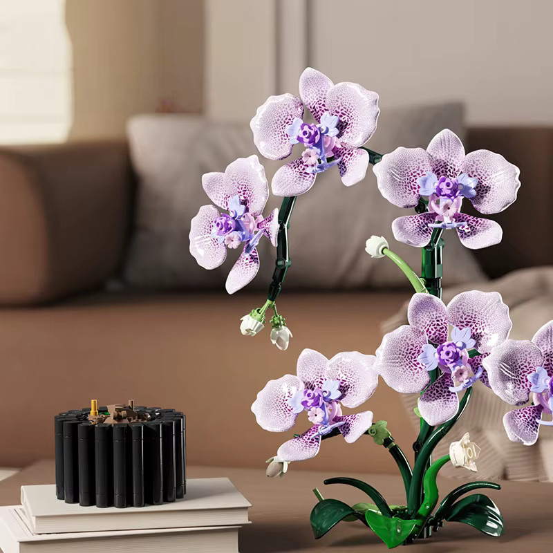 HUATEC Orchideen-Baustein-Satz, Lila, 619 Teile - Bild 5