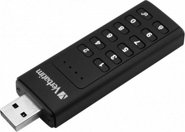 Verbatim Keypad Secure USB 3.0 Flash Drive 128GB Schwarz - Bild 1