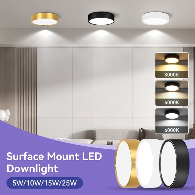 CANMEIJIA LED-Deckenleuchte mit integriertem LED-Downlight für Innenräume in 3 Farben - Bild 1