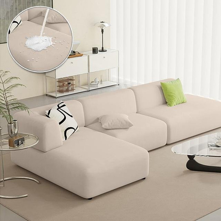 Yiran Furniture Wasserdichter und elastischer Sofabezug in Off-White, einfarbig, für 1-Sitzer Sessel, Breite: 90-140 cm