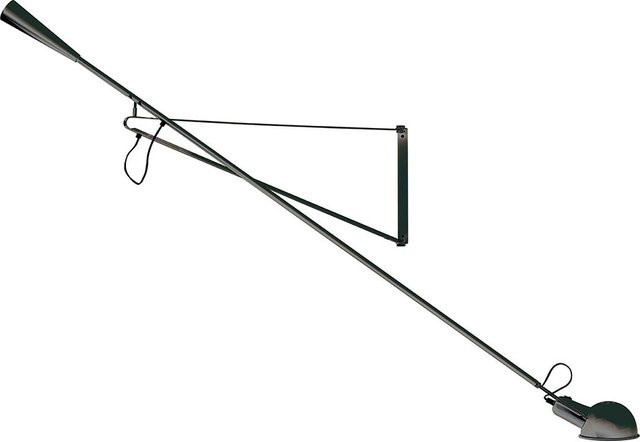 FLOS 265 Wandleuchte in Schwarz aus lackiertem Stahl und Gusseisen mit E27 Fassung und verstellbarem Design - Bild 1