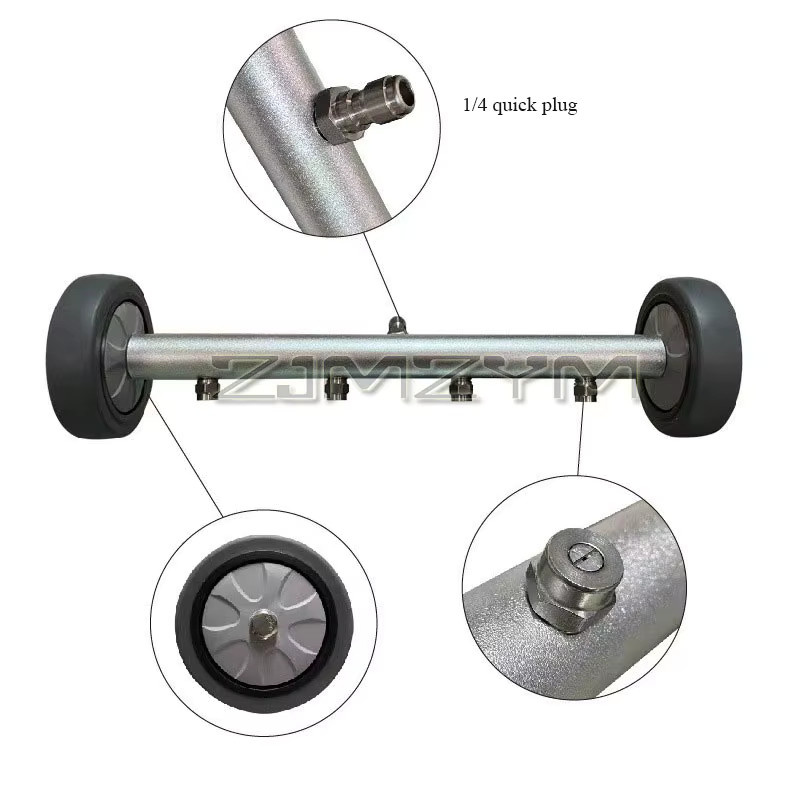 ZJMZYM 2in1 Fahrwerk Reiniger mit Dual-Funktion, Elektrischer Hochdruckreiniger für Auto Chassis und Boden, Grau/Silber - Bild 2
