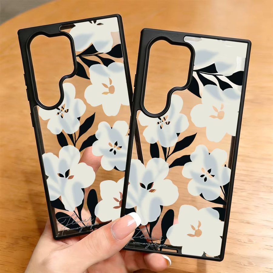 Transparente Blumen-Handyhülle mit Lanyard für Samsung Galaxy S25 S26 Ultra S24 FE S23 A56 5G A16 A55 A54 A36 A26 A17 A07 A35 - Bild 3