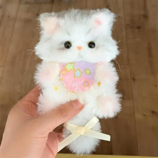 Zoeneed DIY Kätzchen Schlüsselanhänger Set Katze Plüschtier Basteln - Bild 2