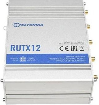Teltonika RUTX12 4G Router mit eSIM, Dual-Band WiFi 5, Bluetooth und LTE/5G in Silber - Bild 1