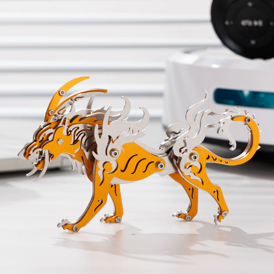 MOKR Wolf King 3D Metall-Puzzle, DIY Montagemodell-Bausatz - Bild 1