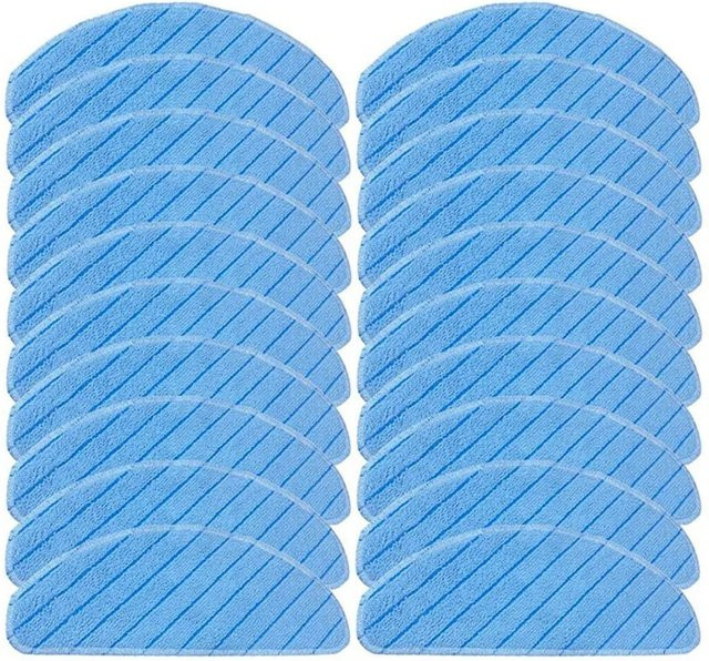 25 Stück Waschbare Mopp Tuch Pads in Blau für Ecovacs Deebot T8 T9 AIVI T9 Serie Roboter Staubsauger Ersatzmopps - Bild 1