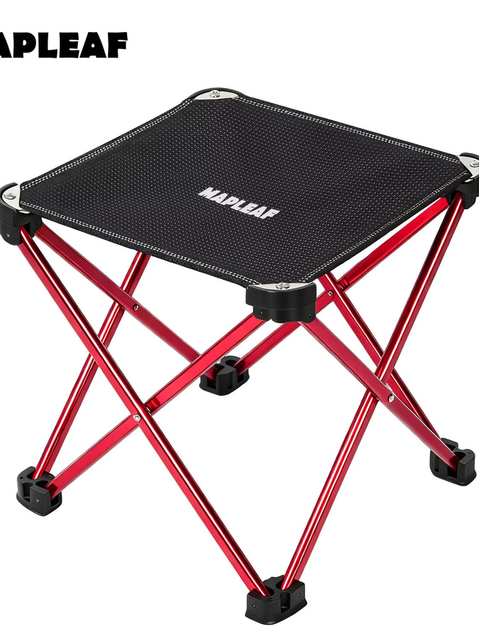MAPLEAF Tragbarer Klapphocker für Camping und Outdoor in Rot - Bild 6