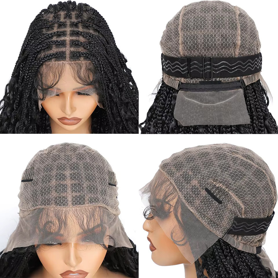 Donghou Ombre Boho knotenlose geflochtene Perücke, Damen, 1B T30 - Bild 4