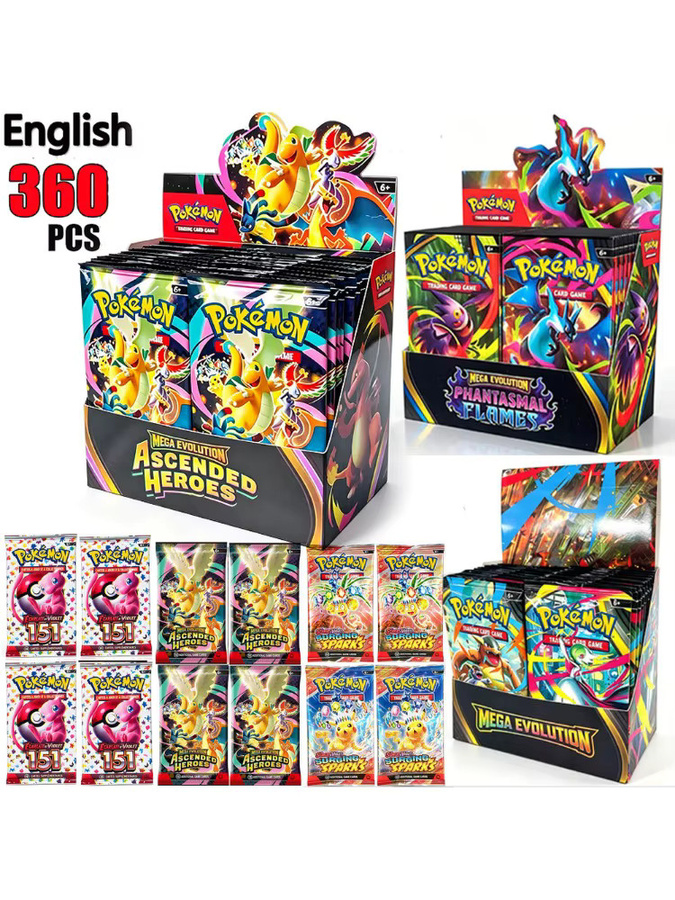 Pokémon 151 Ascended Heroes Evolutions Paldean Fates, Englische Verstärkungskarten, Nachfüllpack, ab 6 Jahren - Bild 1
