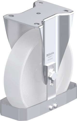 Blickle Stahlblech-Bockrolle BH-PO 200G-FS in Weiß mit 200 mm Rad-Durchmesser und 600 kg Tragfähigkeit - Bild 1