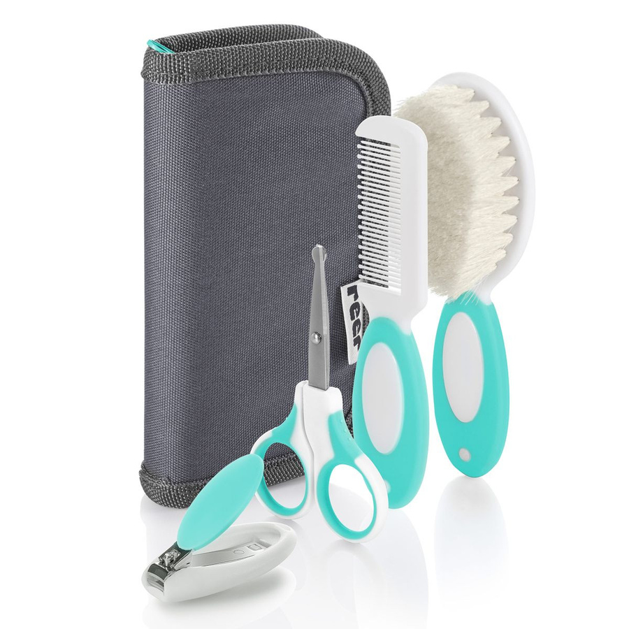 Reer BabyCare 5-tlg. Pflegeset, Grau/Mint - Bild 1