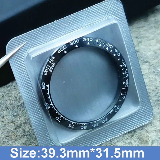 RACDONA Lünetteneinsatz Keramik, Daytona-Keramik, 39,3 mm x 31,5 mm - Bild 1