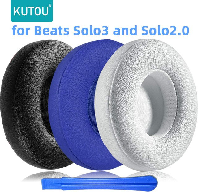 KUTOU Ersatz-Ohrpolster für Beats Solo 3 und Solo 2 Kopfhörer in Schwarz - Bild 1