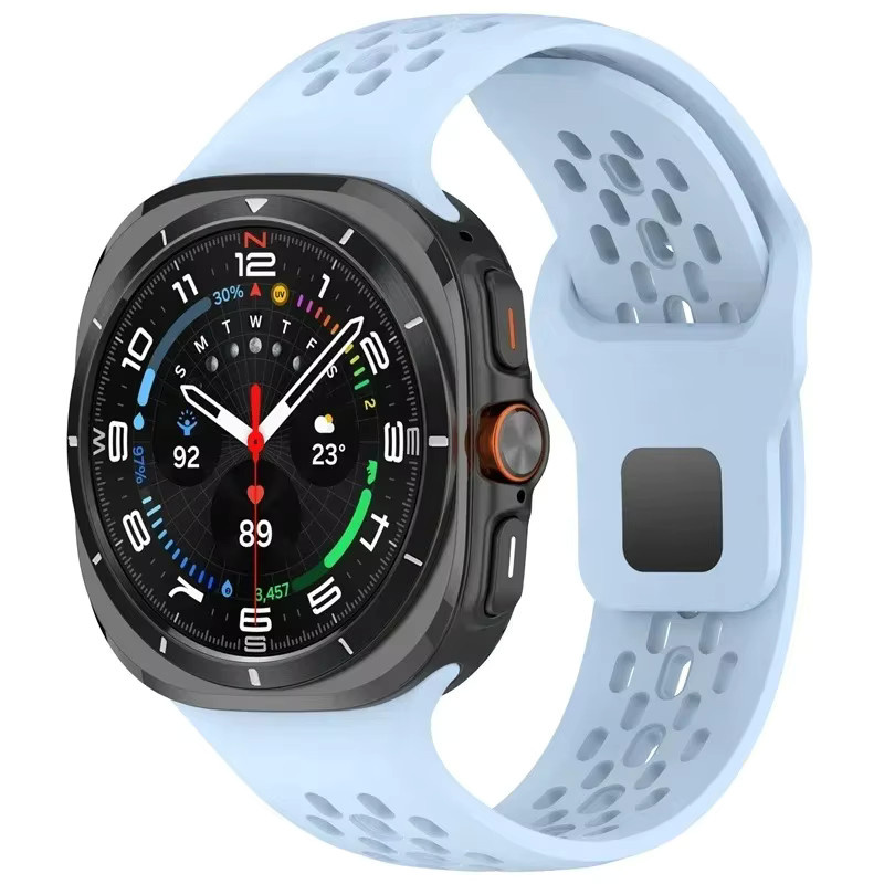 Uhrenarmband Silikon, Weiß, Unisex, für Samsung Galaxy Watch Ultra 47 mm - Bild 2