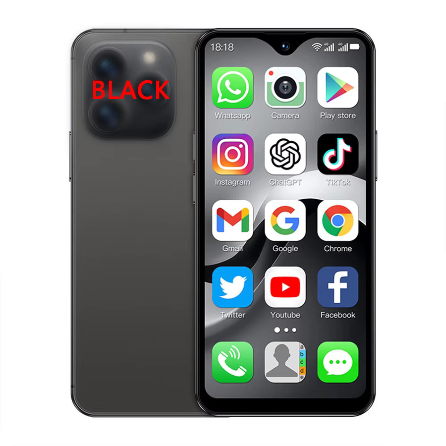 SOYES F9 Max Mini Smartphone Android 12, 4,3 Zoll Display, 6 GB RAM, 128 GB Speicher, 4G LTE, Schwarz - Bild 3