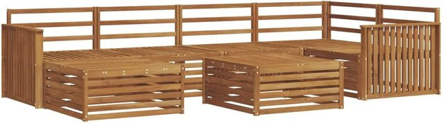 vidaXL Outdoor-Sofagarnitur 7-teilig aus Akazienholz in Braun - Bild 1