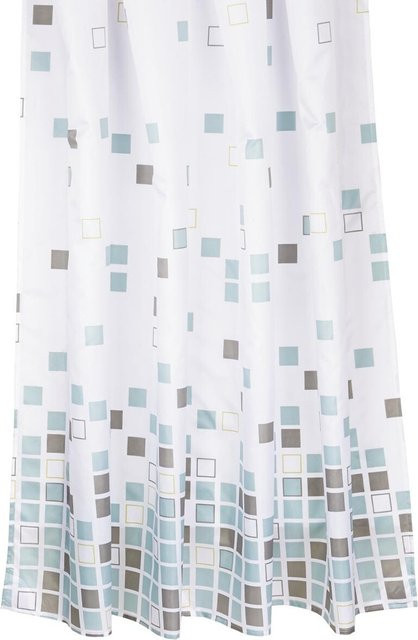 Acus Duschvorhang aus Polyester in Blau Weiß Braun B/H: 180 x 200 cm - Bild 1