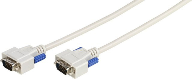 Vivanco SVGA Monitor Anschlusskabel mit 15-poligem HD Stecker in Weiß, Länge: 1,8 m - Bild 1