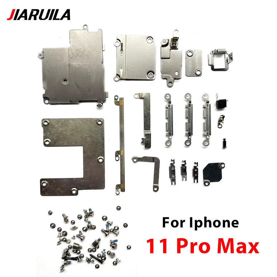 JIARUILA Reparatur-Set mit Vollschrauben und innerer Metallhalterung in Silber für iPhone 11 12 13 14 15 Pro Max Mini und 14 Plus - Bild 2