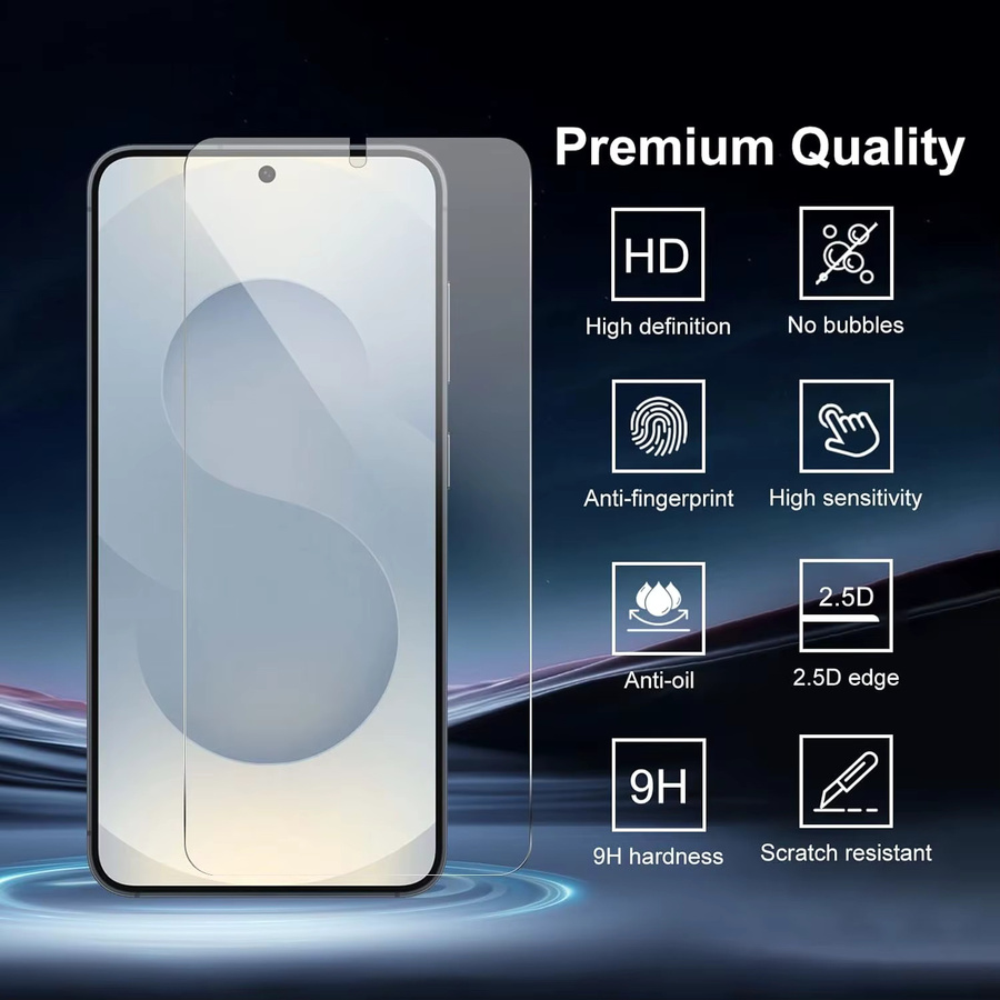 Samsung Galaxy S26 Displayschutzfolie aus gehärtetem Glas, 6,3 Zoll, transparent - Bild 2
