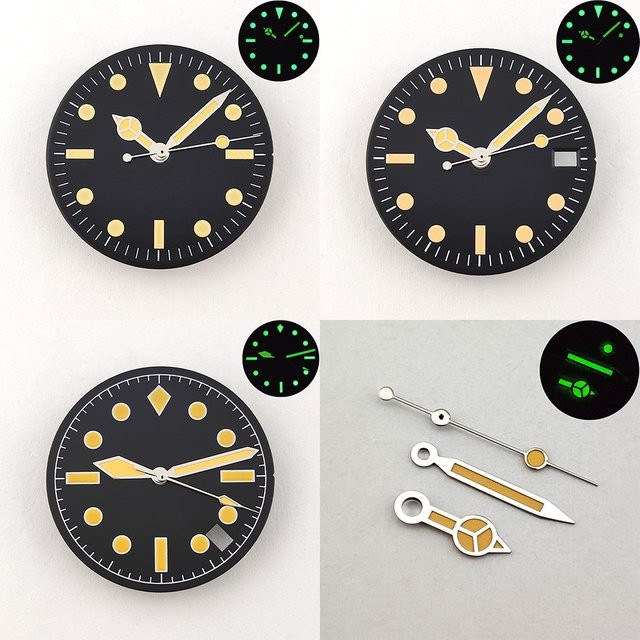 OUMASHI Uhrenzubehör Zifferblatt, Schwarz, 28,5 mm, Unisex - Bild 1