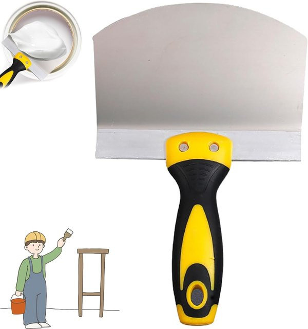 NIUXIANG Edelstahl Spachtel und Schaber in Silber und Grau für Gips und Farbe - Bild 1