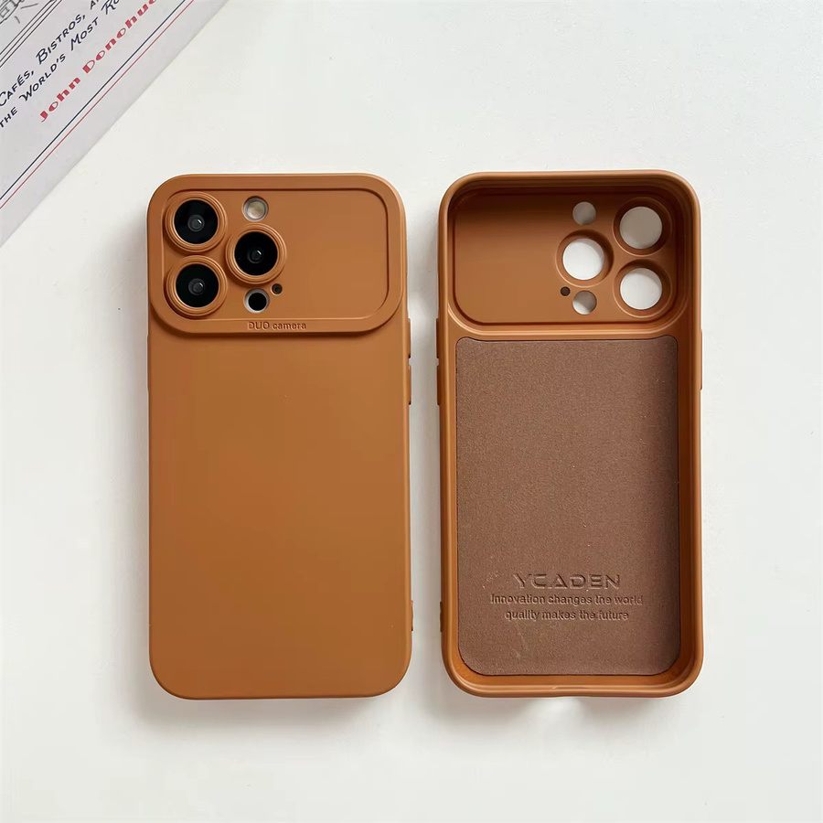 Original TPU-Schutzhülle für Apple iPhone 17 und iPhone 16 Pro Max in Rot und Braun mit Flüssigsilikon-Beschichtung - Bild 1
