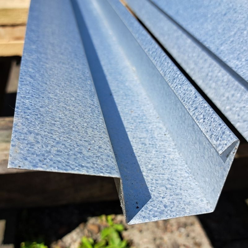 Rinnenblech aus verzinktem Stahl von Friedrich von Lien AG in Silber, Länge: 2,00 m - Bild 1