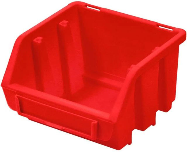 PROREGAL Sichtlagerbox aus Polypropylen in Rot, H x B x T: 11,2 x 7,5 x 11,6 cm - Bild 1