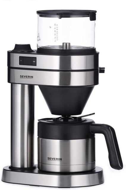 Severin Filter-Kaffeemaschine KA 5763 mit Timer in Edelstahl gebürstet und Schwarz-Matt - Bild 1