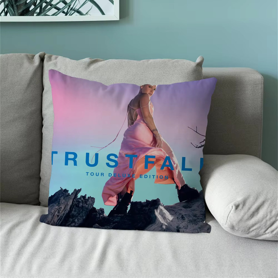 MINISO Kissenbezug Pink Trustfall Klassisch Quadratisch, Breite: 40 cm, Breite: 40 cm - Bild 3