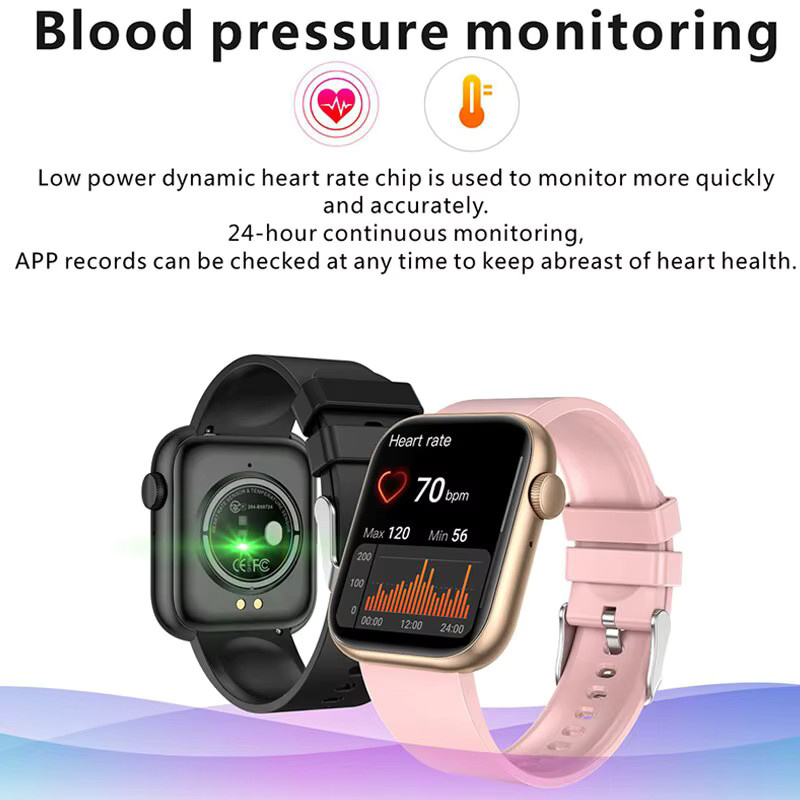 Lige Smartwatch, Schwarz, Bluetooth, wasserfest, Damen - Bild 4