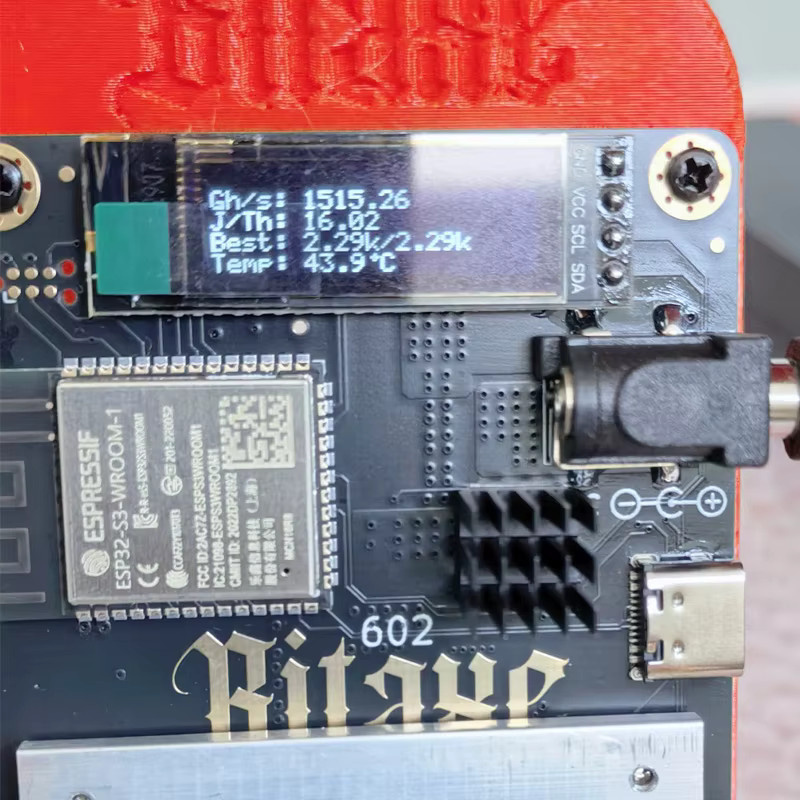 Bitaxe Gamma 602 Bitcoin Solo Mining-Gerät in Orange, 1,5-1,7 TH/s Open-Source-Lottery-Miner, übertaktbarer ASIC Krypto-Rig - Bild 4