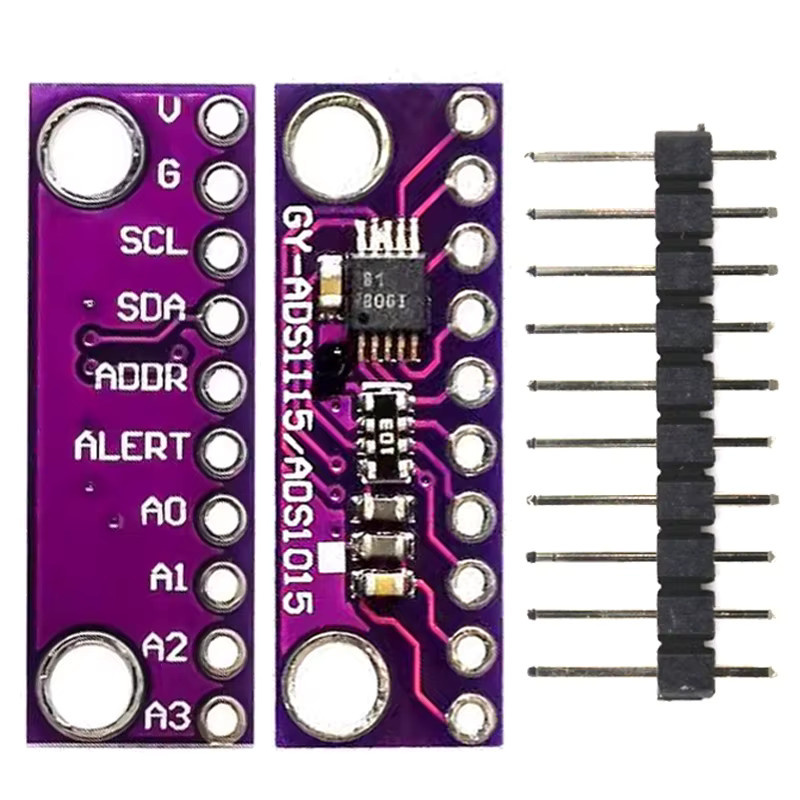 Si Tai&SH ADS1115 16 Bit I2C Modul Präzision ADC 4 Kanal Entwicklungsboard mit Pro Gain Verstärker für Arduino und RP in Blau - Bild 4