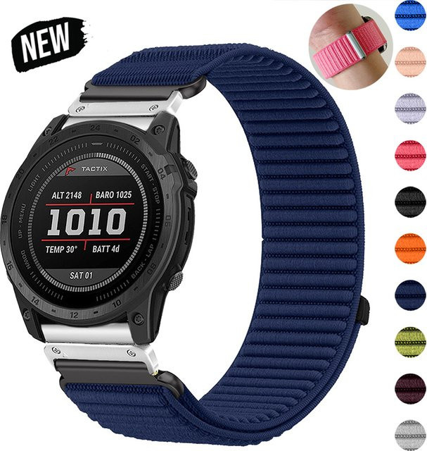 CAOWTAN Uhrenarmband Nylon, Schwarz, Unisex, 22 mm, 26 mm - Bild 1