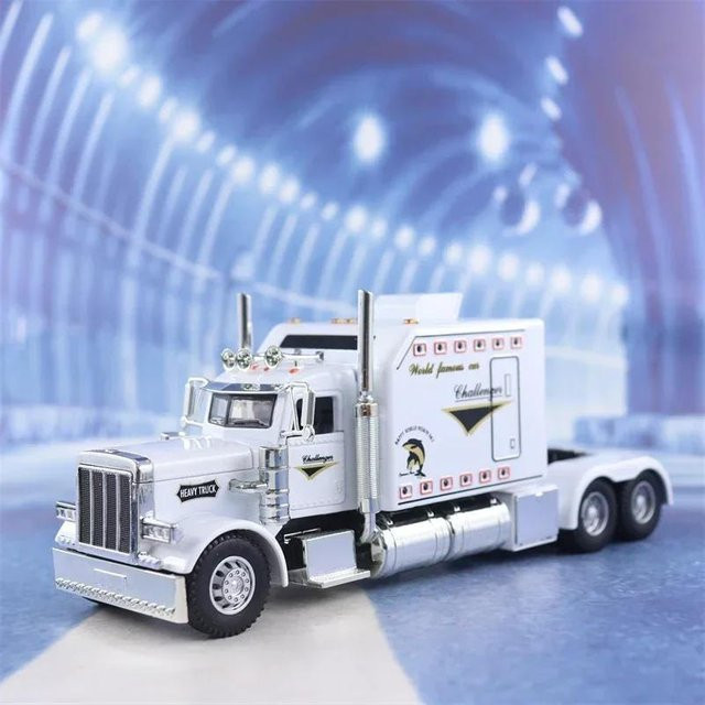 Linyi toy car Peterbilt 389 Sattelzugmaschine LKW Modell, 1:24, Metall, ab 14 Jahren - Bild 1