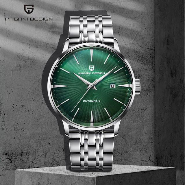 PAGANI DESIGN Armbanduhr Automatik, Edelstahl, Grün, Herren - Bild 1