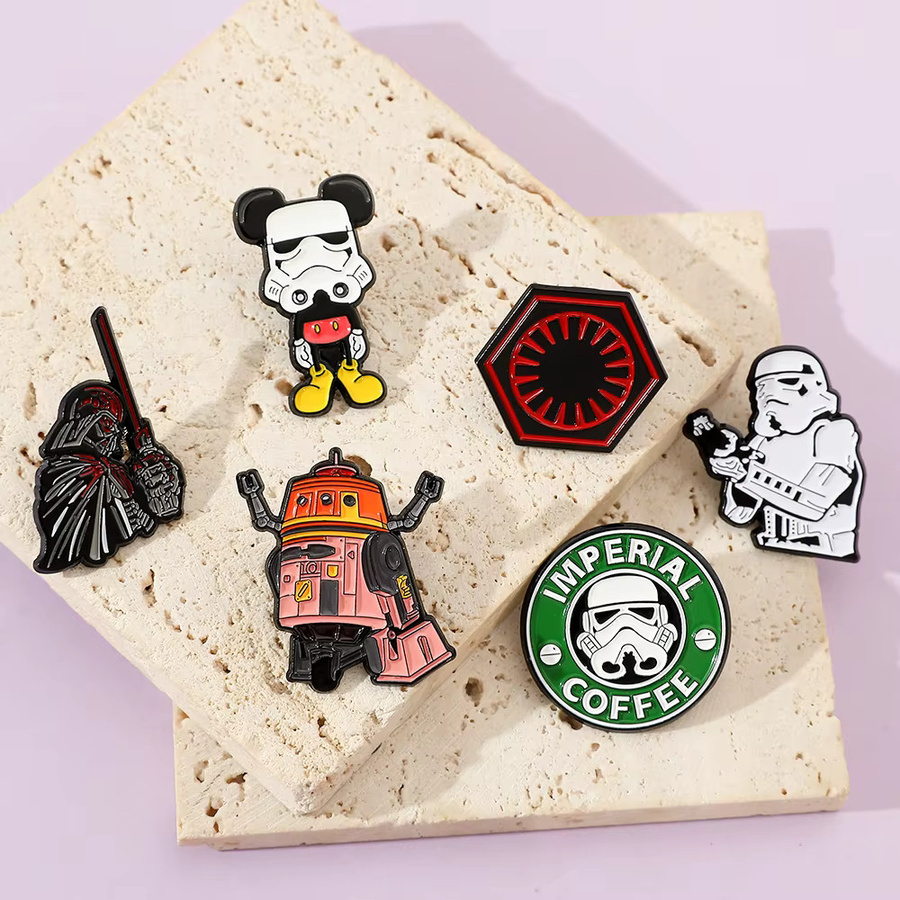 Star Wars Revers-Broschen, Emaille, Bunt, Unisex - Bild 3
