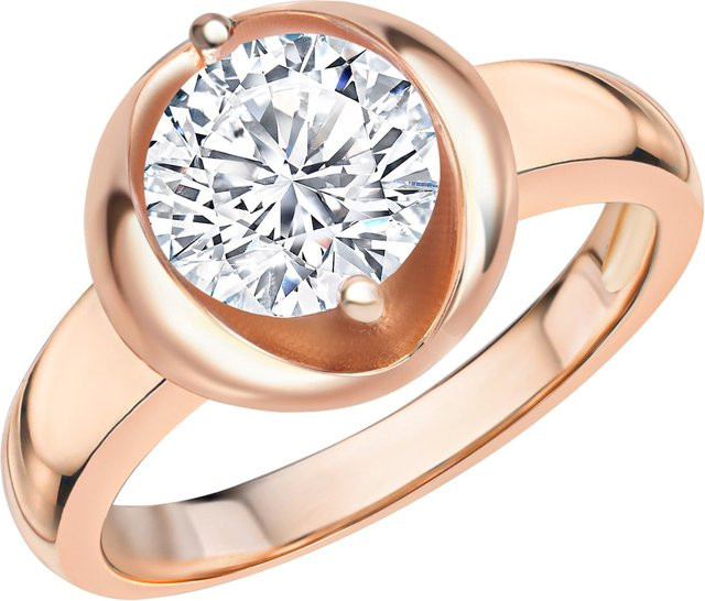 Zeeme Ring 925 Silber, rosé-vergoldet, Zirkonia, Damen - Bild 1