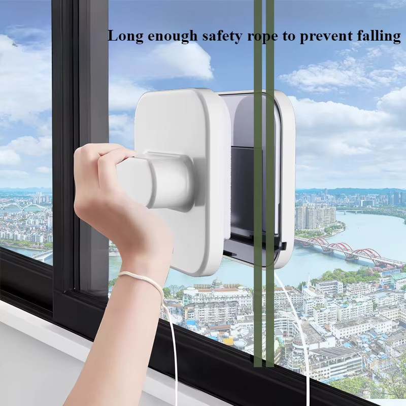 UNTIOR Magnetischer Doppelseitiger Glasreiniger mit Fensterwischerbürste in Weiß - Bild 3