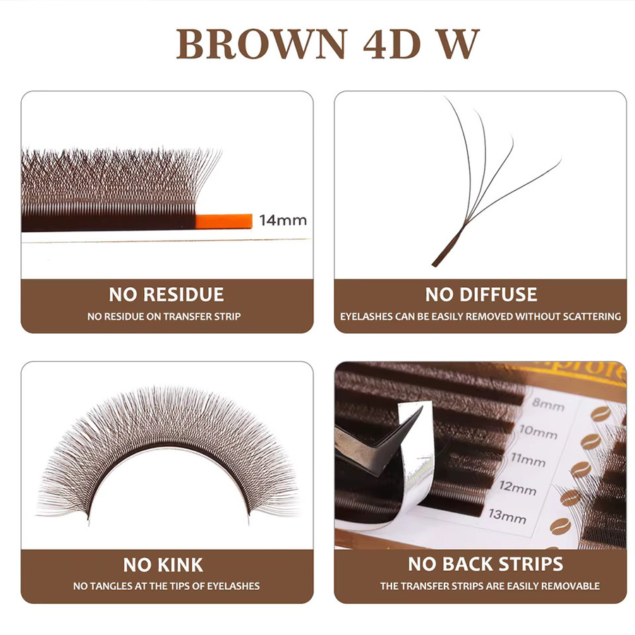 lashprofessor W-Form Fächerwimpern, Braun, Natürlich, Unisex - Bild 3